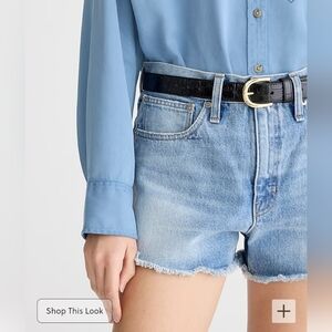 Relaxed denim short in chestnut wash